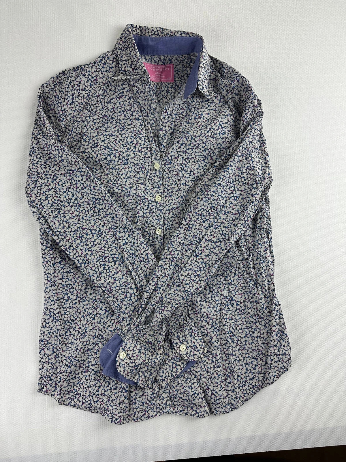 Charles Tyrwhitt Margi Marškiniai, L Spley
