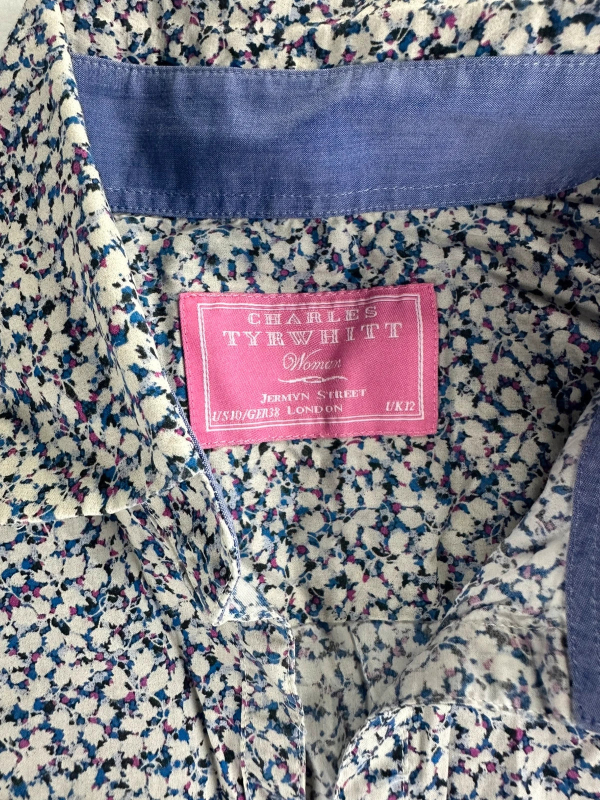 Charles Tyrwhitt Margi Marškiniai, L Spley