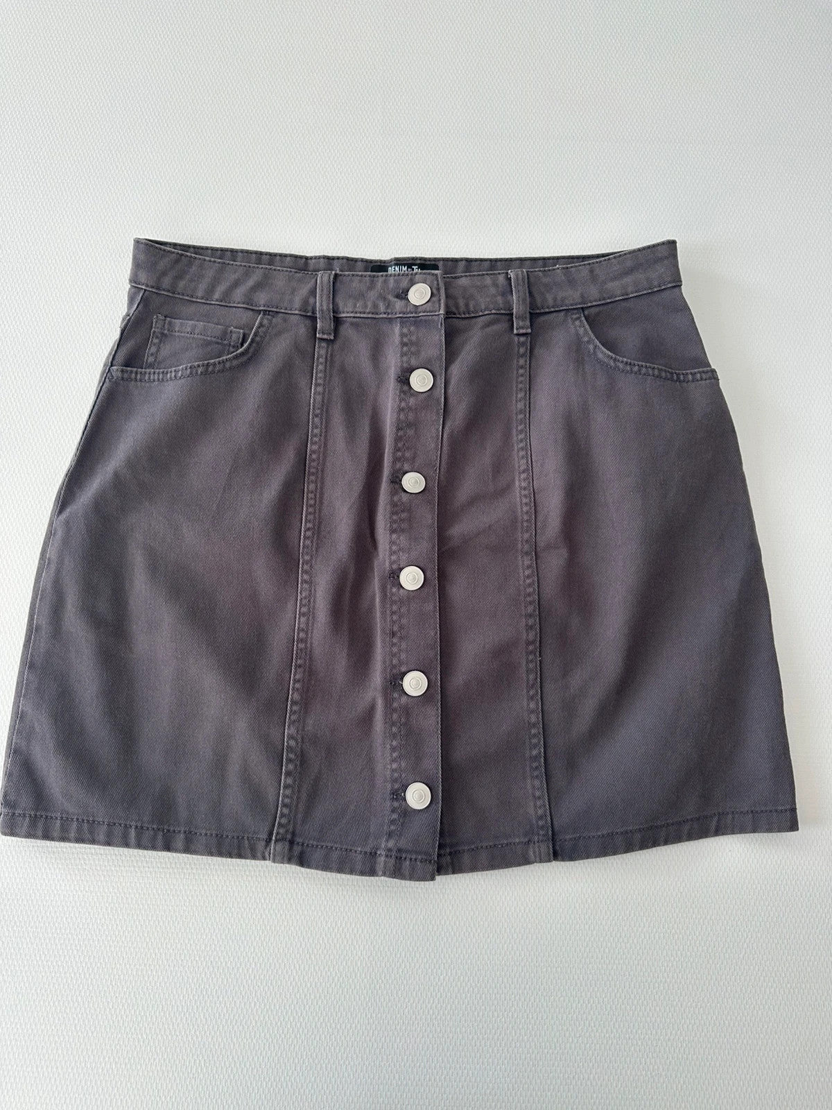 Denim by Tu Džinsinis Sijonas su Sagomis per Vidurį, XL Spley