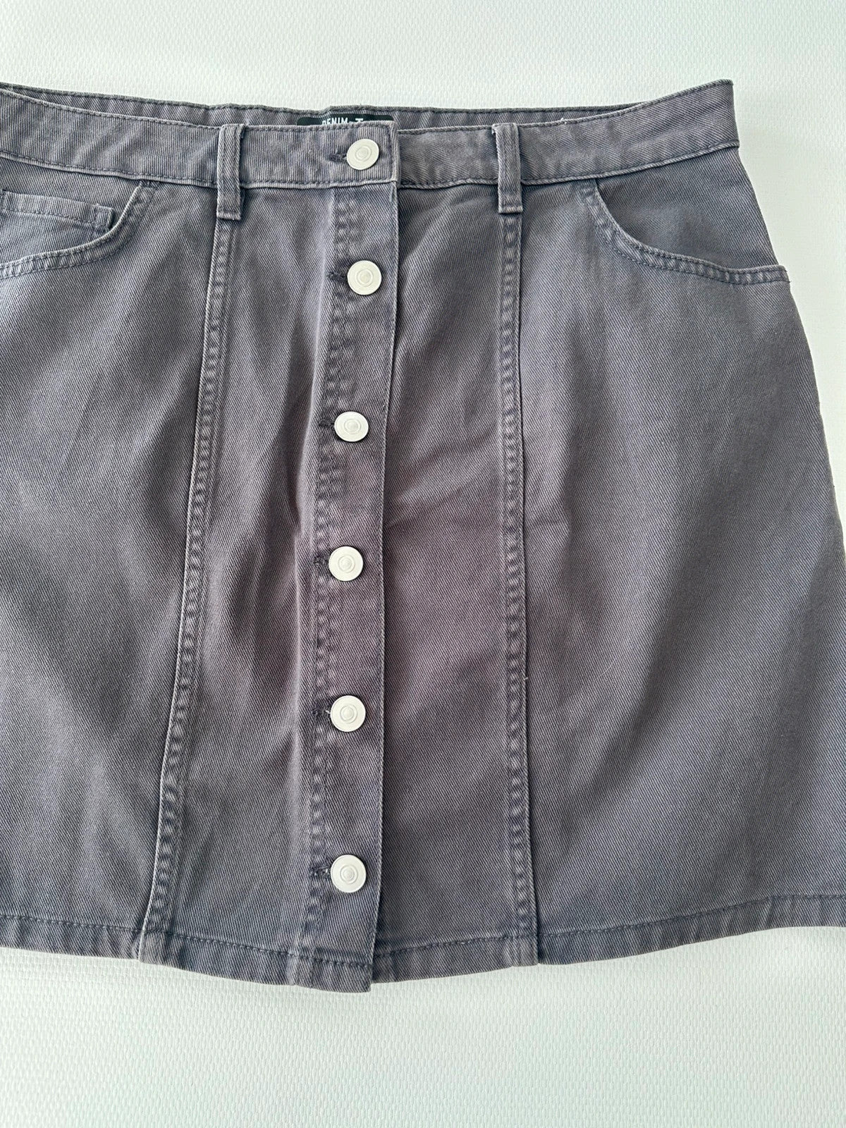 Denim by Tu Džinsinis Sijonas su Sagomis per Vidurį, XL Spley