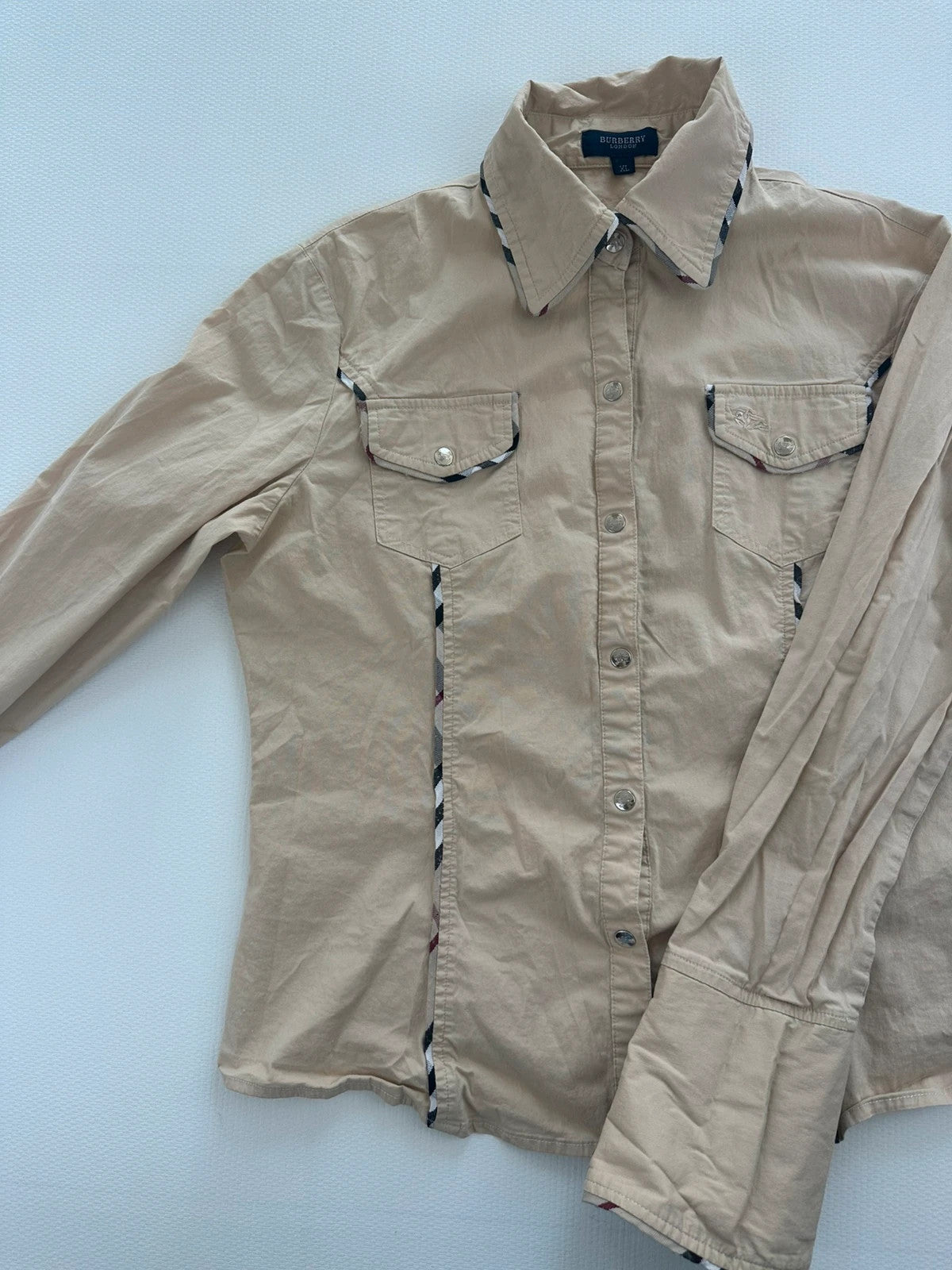 Burberry London Smėlio Spalvos Marškiniai, XL Spley