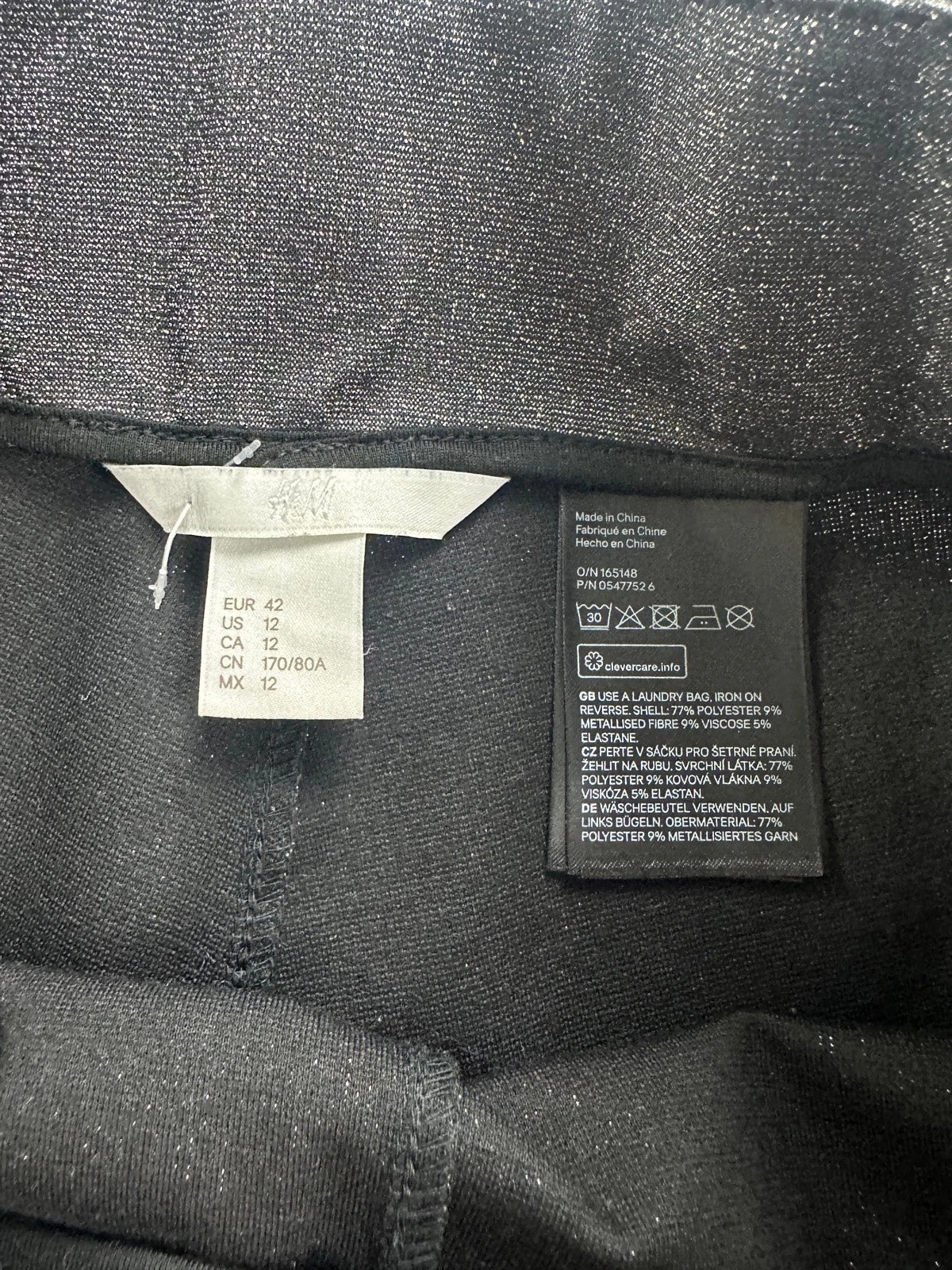 H&M Moteriškos Blizgančios Kelnės, XL Spley