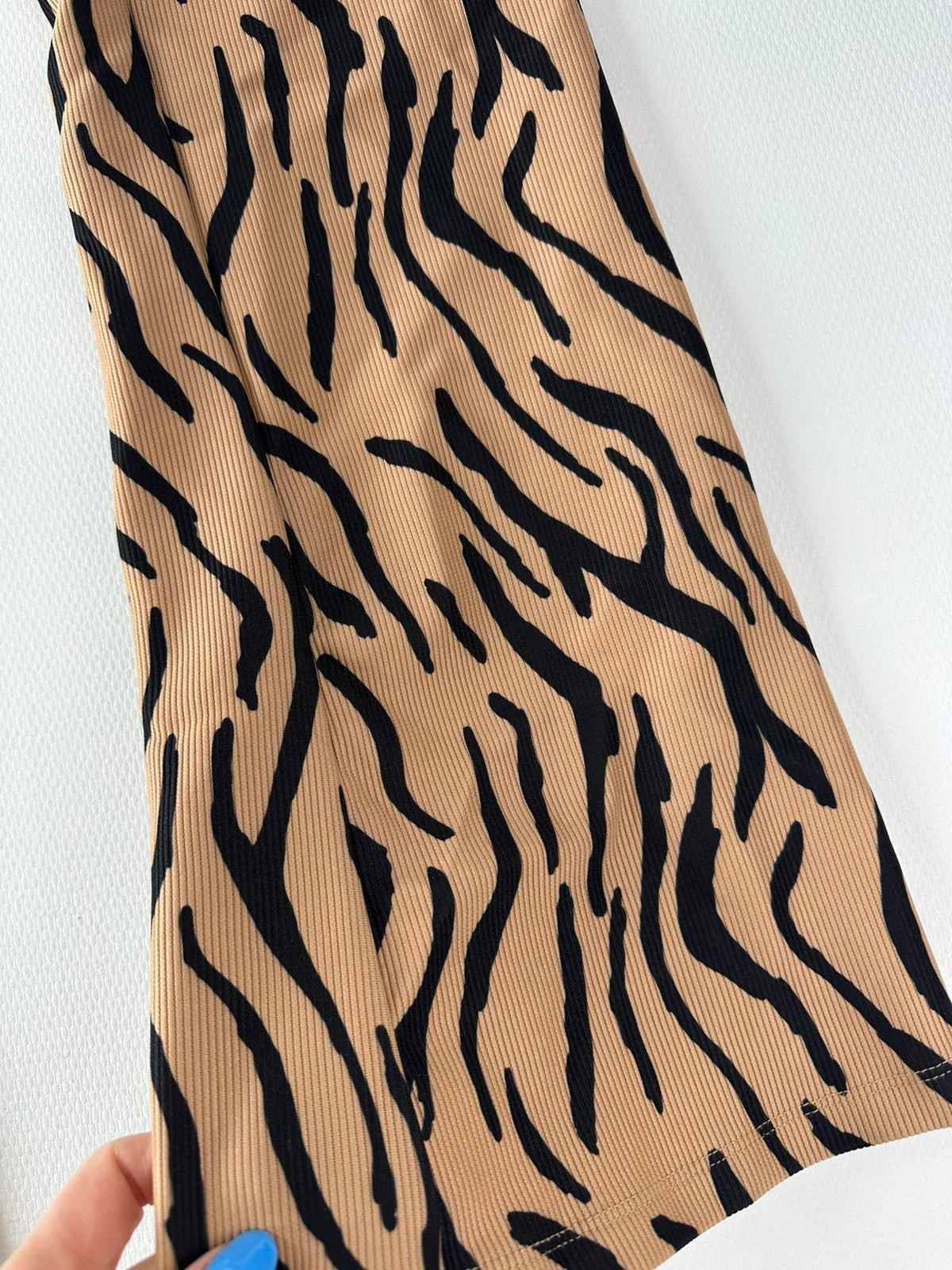 Ladies Fashion Tigro Rašto Kelnės, L - Spley