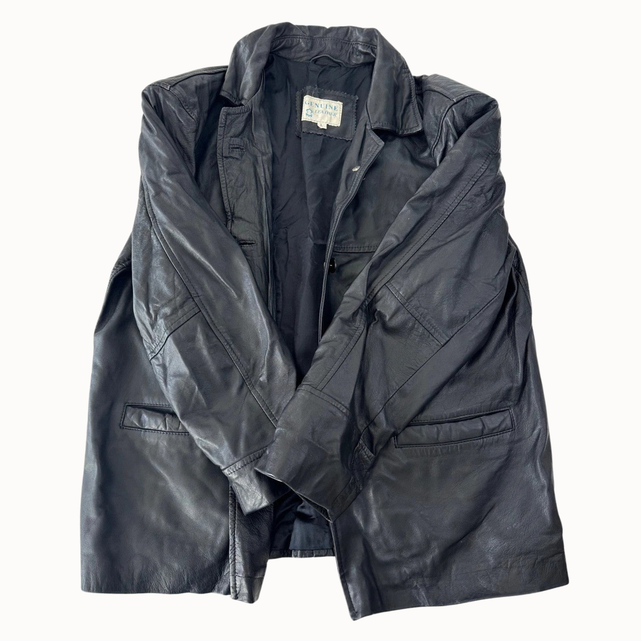 Vintage Genuine Leather Moteriška Odinė Sriukė, L