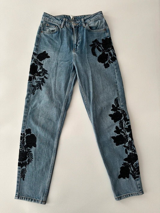 TopShop Moteriški Džinsai su Raštu, XS Spley