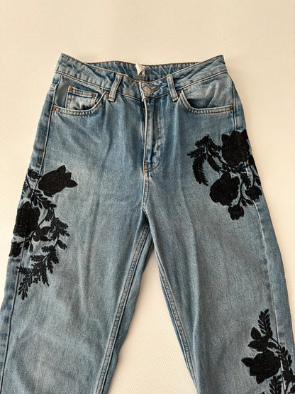 TopShop Moteriški Džinsai su Raštu, XS Spley