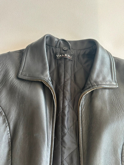 Valeri Boutique Vintažinis Odinis Paltas, S Spley