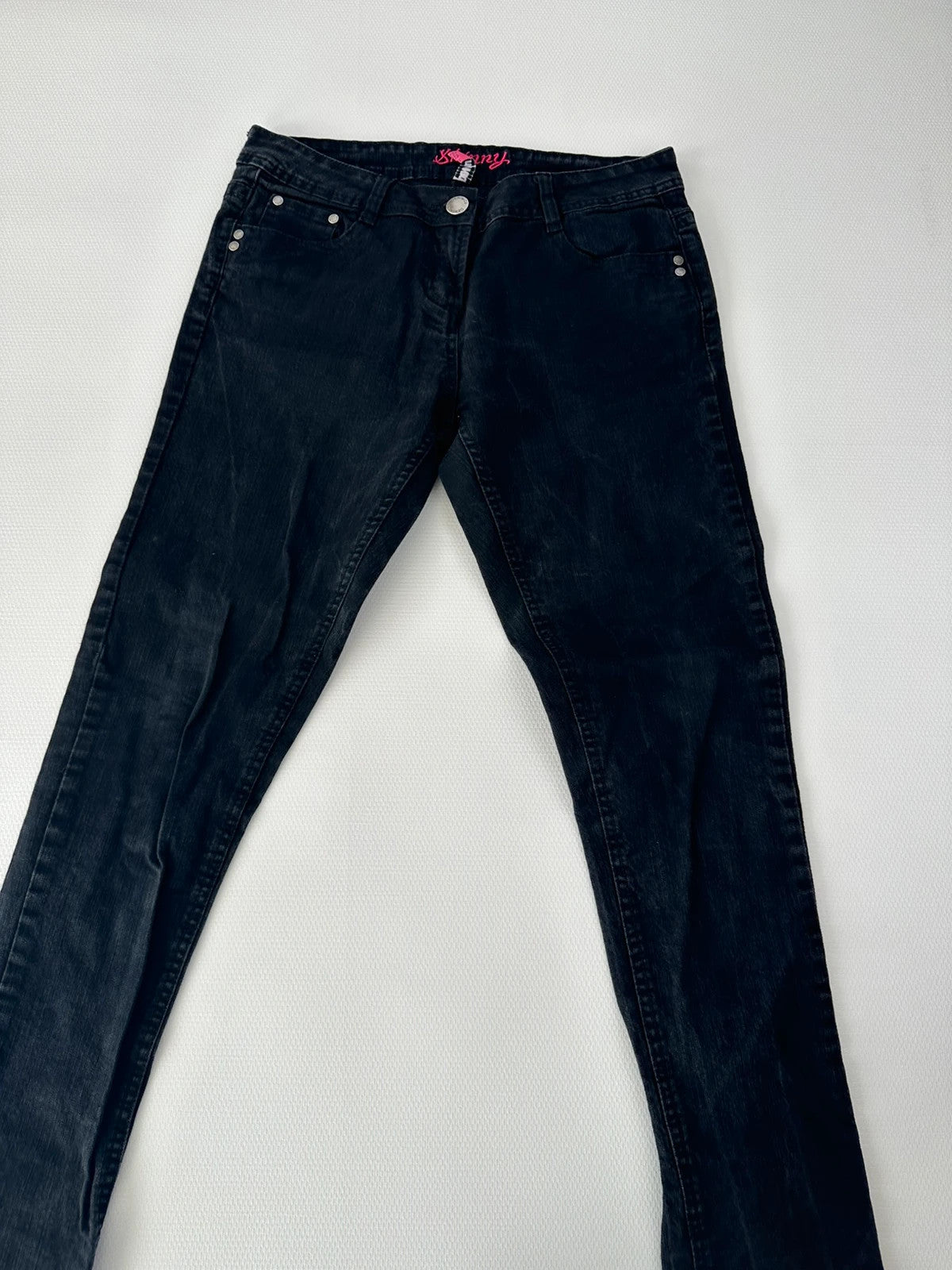 Denim Co Skinny Juodi Džinsai, L Spley