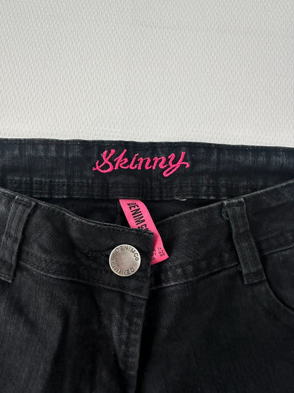 Denim Co Skinny Juodi Džinsai, L Spley