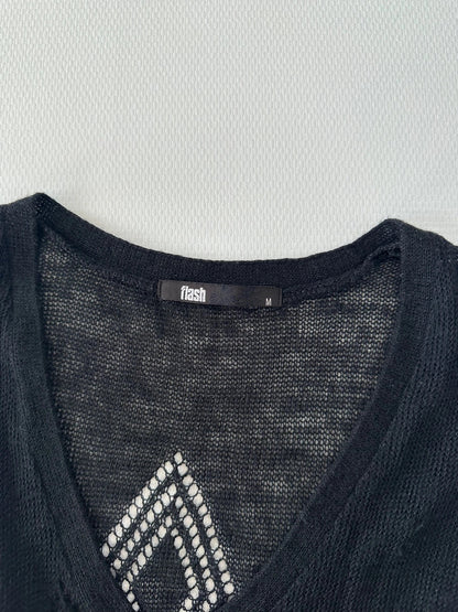 Flash Juoda Nerta Megzta Suknelė, M Spley