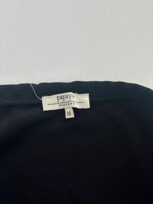 Papaya Juodas Klasikinis Sijonas, XL Spley