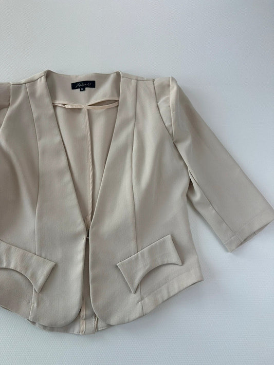 Atelier 61 Elegantiškas Kreminis Švarkelis, M Spley