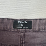Denim by Tu Džinsinis Sijonas su Sagomis per Vidurį, XL - Spley